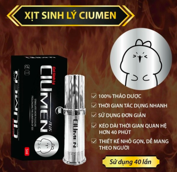 Bỏ sỉ Xịt Ciumen Plus màu trắng bản loại mới chống xuất tinh sớm kéo dài thời gian cao cấp